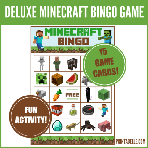 Minecraft Bingo Printable Game