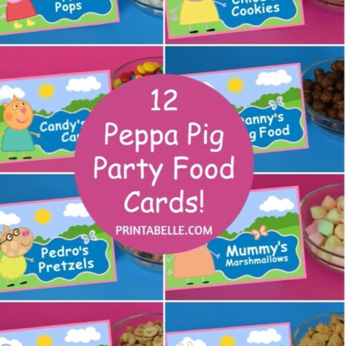 Peppa Pig Party Food Cards Printable (+ free sign!)
