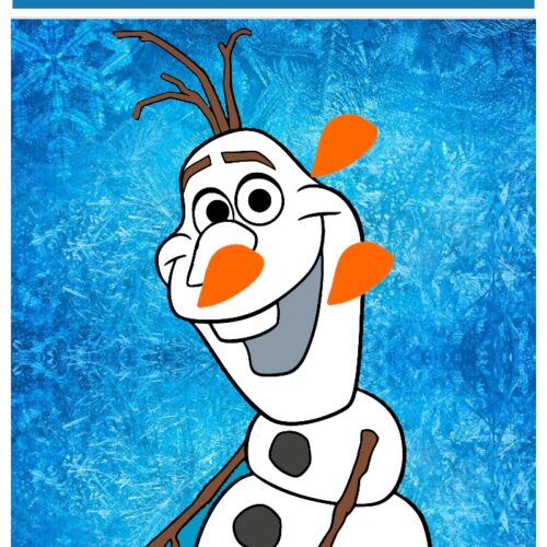 Pin the Carrot Nose on Olaf Printable Party Game